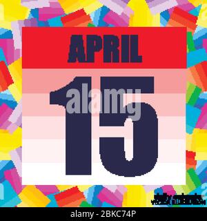Icon calendar day - 15 April. 15th days of the month, vector ...