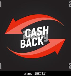 Money cashback poster with gold dollar coins. Vector illustration Stock Vector