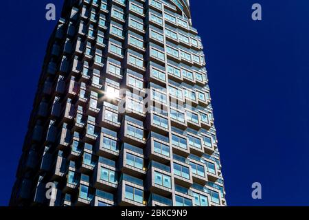 One Park Drive residential skyscraper in Canary Wharf, London, UK Stock Photo