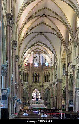 St. Ignatius Cathedral Xujiahui Cathedral, Roman Catholic church located in Xujiahui district in Shanghai, China, most famous cathedral in Shanghai an Stock Photo