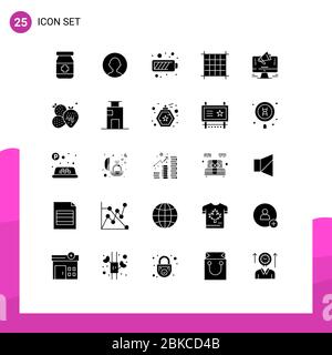 25 Solid Glyph concept for Websites Mobile and Apps marketing, website, mobile, promotion, line Editable Vector Design Elements