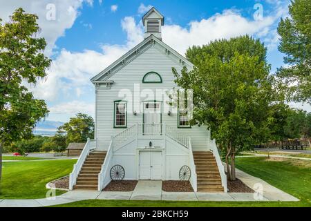 Pioneer Heritage State Park, a living history museum, in Salt Lake City, Utah. Stock Photo