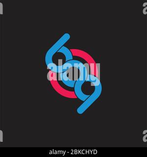 letters bq linked helix infinity design logo vector Stock Vector