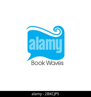 book wavy shape talk education symbol vector Stock Vector