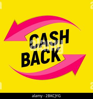Money cashback poster with gold dollar coins. Vector illustration Stock Vector