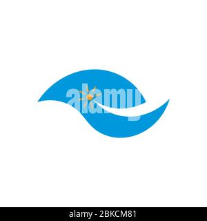 geometric waves sun motion logo vector Stock Vector Image & Art - Alamy