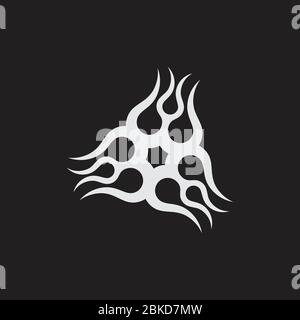 simple triangle flame grunge fashion decor vector Stock Vector
