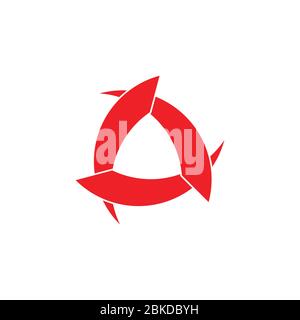 curves circle linked rotation motion logo vector Stock Vector