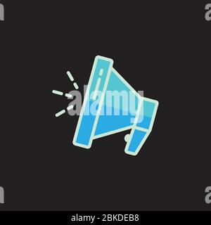 megaphone speaker colorful symbol logo vector Stock Vector