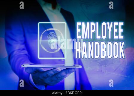 Handwriting text Employee Handbook. Conceptual photo Document that contains an operating procedures of company Stock Photo