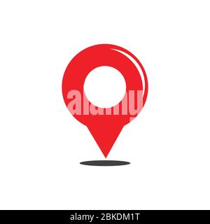 cute balloon pin location logo vector Stock Vector