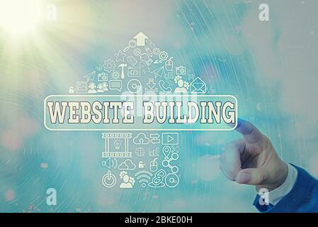 Handwriting text writing Website Building. Conceptual photo tools that typically allow the construction of pages Stock Photo