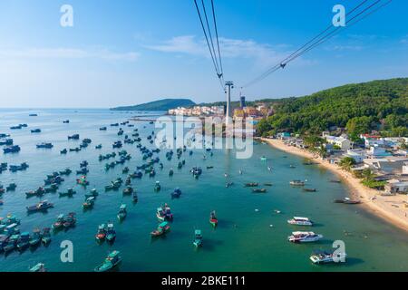 Panoramic View From Phu Quoc Island Cable Car Stock Photo