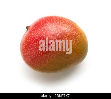 fresh ripe mango fruit isolated on white background, top view Stock Photo