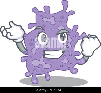A dazzling staphylococcus aureus mascot design concept with happy face Stock Vector