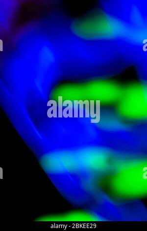 Green Objects on Blue Background Photo Stock Photo