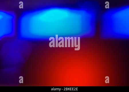 Blue Light Blurred rectangles  Spotted By Red Light Stock Photo