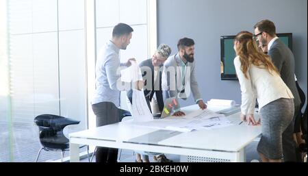 Picture of architects having meeting in office Stock Photo