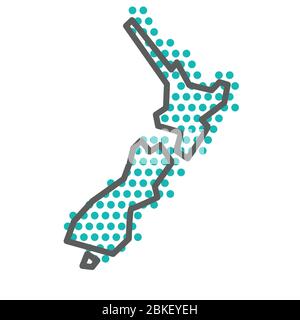 Map with dot - New Zealand . Template for your design Stock Vector ...
