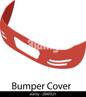 Bumper cover icon. Isometric of bumper cover vector icon for web design isolated on white background Stock Vector
