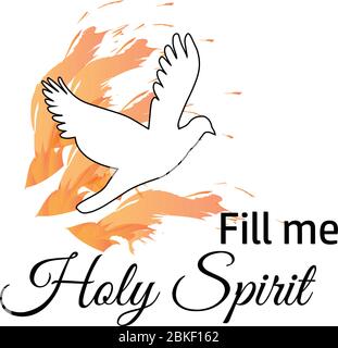Pentecost Sunday Special Quote, Typography for print or use as poster, card, flyer or T Shirt Stock Vector
