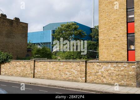 Ellerslie Road Stand Blue Stadium 1960s 1970s Architecture Steel Structure QPR FC Loftus Road South Africa Road, Shepherd's Bush, London W12 Stock Photo