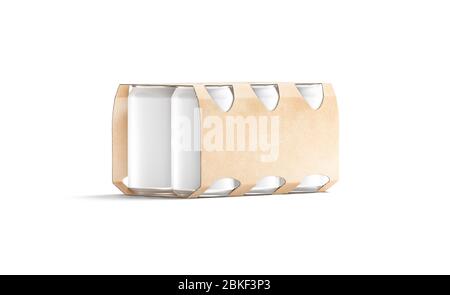 Download Blank craft six beer can cardboard pack mockup, front side ... Yellowimages Mockups