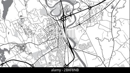 Urban vector city map of Concord, USA. New Hampshire state capital Stock Vector