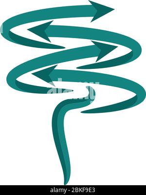 Illustration art of a arrow logo with isolated background Stock Vector