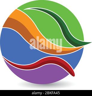 Illustration art of a globe logo with isolated background Stock Vector