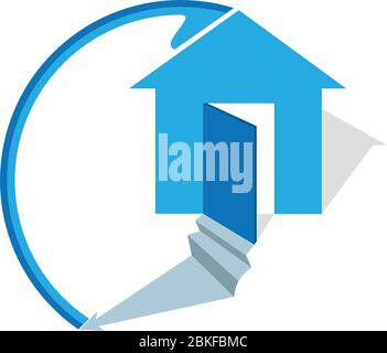 Illustration art of a logo with white background Stock Vector