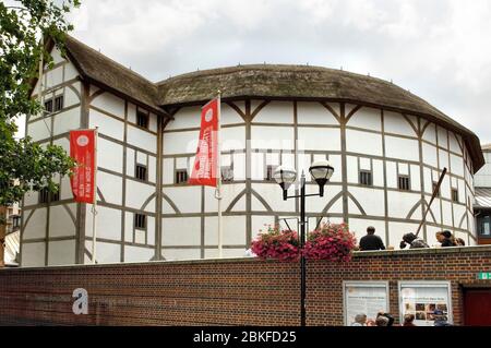 Exterior of The Globe Theatre, Bankside, London, England, United Kingdom, Europe Stock Photo