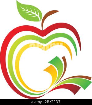 apple education logo Stock Vector