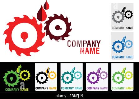 gear oil logo Stock Vector