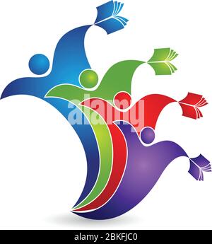 Illustration art of a education growth logo with isolated background Stock Vector