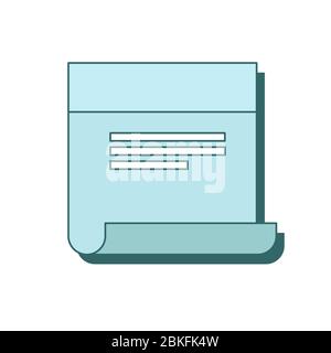 Sticky note vector icon in a flat style. Stock Vector