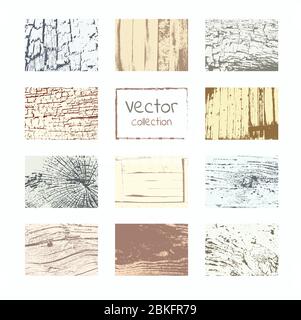 Wood backgrounds set. Natural wooden background. Stock Vector