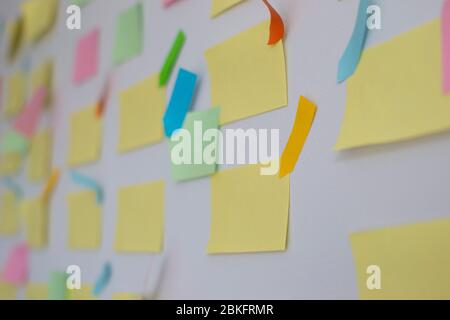 Kanban board and agile methodology. Companies prefer agile methodology, scrum and project management especially during their software development Stock Photo