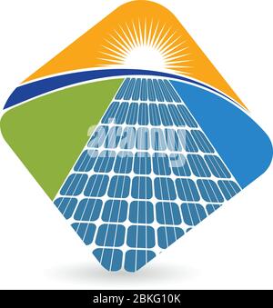 solar panel logo Stock Vector