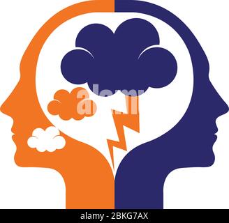 head cloud logo Stock Vector