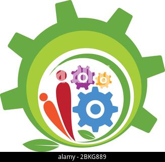 Eco bright education logo design Stock Vector