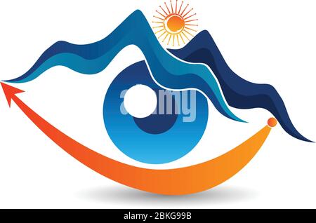 hills view logo Stock Vector