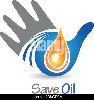 Illustration art of a save water logo with isolated background Stock Vector