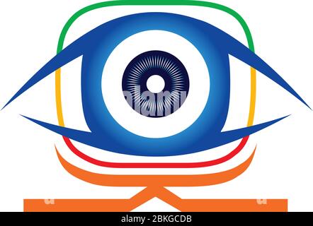 eye vision logo Stock Vector