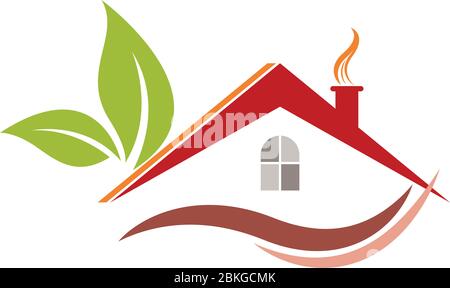 Eco home logo Stock Vector
