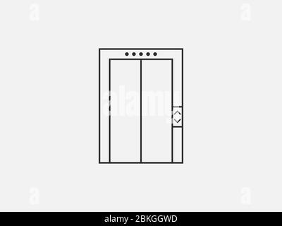 Elevator, lift icon. Vector illustration, flat design. Stock Vector