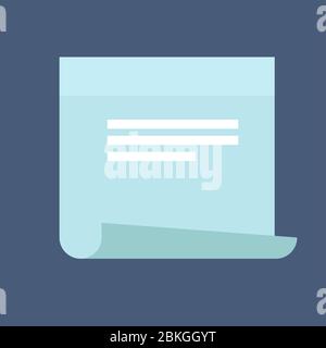 Sticky note vector icon in a flat style. Stock Vector