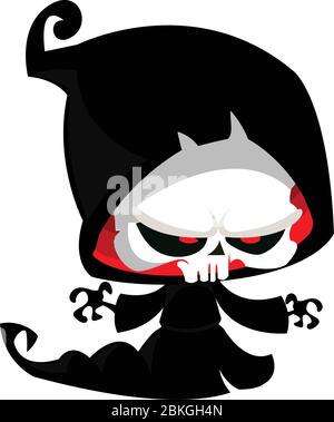 A vector illustration of cartoon bunny rabbit hopping on white background Stock Vector