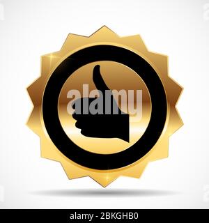 Best choice golden label. Vector Illustration Stock Vector