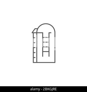 Silo vector icon symbol storage isolated on white background Stock Vector
